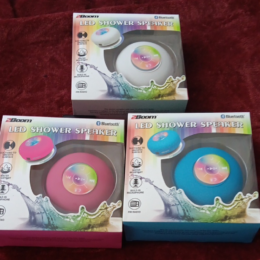 Choice Of 1 2Boom LED Shower Speaker